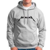 Moletom Canguru Estampado Flanelado Metallica