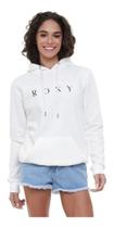 Moletom canguru fech. roxy original stoked branco