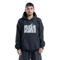 Moletom Canguru Fechado Solda Preto Hocks