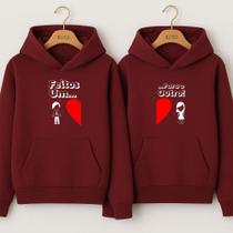 Moletom Canguru Feito Um Para Outro Namorados Casal Fofo Com Capuz Bolsos Casaco Blusa Frio Unissex Moletom Canguru Feito Um Para Outro Namorados Casal Fofo Com Capuz Bolsos Casaco Blusa Frio Unissex