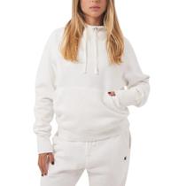 Moletom Canguru Feminino Champion Hoodie Raglan Mini Script Off White Moletom Canguru Feminino Champion Hoodie Raglan Mini Script Off White
