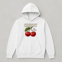 Moletom Canguru Feminino Cherry 100% Algodão Blusa de Frio