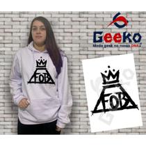 Moletom Canguru Feminino Fall Out Boy FOB Rock Geeko