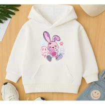 Moletom Canguru Feminino Infantil Estampa Coelhinha Street Menina Mocinha Fofa Despojado Modinha