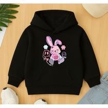 Moletom Canguru Feminino Infantil Estampa Coelhinha Street Menina Mocinha Fofa Despojado Modinha Moletom Canguru Feminino Infantil Estampa Coelhinha Street Menina Mocinha Fofa Despojado Modinha