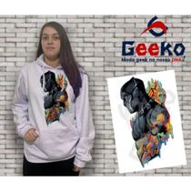 Moletom Canguru Feminino Pantera Negra Black Panther Geeko