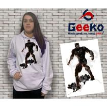 Moletom Canguru Feminino Pantera Negra Black Panther Geeko