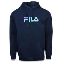 Moletom Canguru Fila Masculino Comfort Letter Winter Marinho