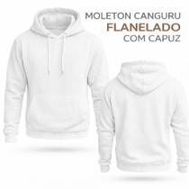 Moletom Canguru Flanelado Algodão Blusa de Frio com Capuz e Bolso Unissex