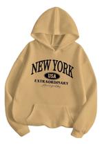 Moletom Canguru Flanelado Com Capuz E Bolso Para O Inverno