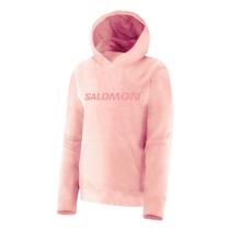 Moletom Canguru Fleece Salomon Polar LT Hoodie Com Capuz Rosa Feminino Moletom Canguru Fleece Salomon Polar LT Hoodie Com Capuz Rosa Feminino