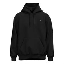 Moletom Canguru Freesurf Logo Básico Casual Preto Moletom Canguru Freesurf Logo Básico Casual Preto