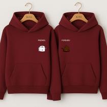 Moletom Canguru Friends Forever Entre Rolos e Risos Meme Engraçado Amigos Irmão Namorados