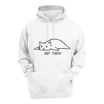 Moletom Canguru Gatinho Not Today Cat Flanelado Inverno Gato Moletom Canguru Gatinho Not Today Cat Flanelado Inverno Gato