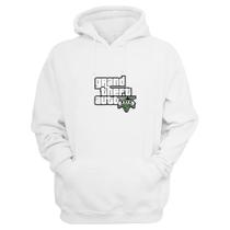 Moletom Canguru GTA Blusa de Frio Com Capuz e Bolso Flanelada