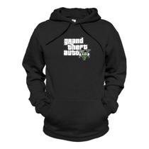 Moletom Canguru GTA Blusa de Frio Com Capuz e Bolso Flanelada