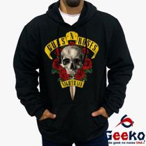 Moletom Canguru Guns N Roses Algodão Rock Geeko