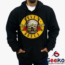 Moletom Canguru Guns N Roses Algodão Rock Geeko