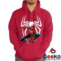Moletom Canguru Homem Aranha Algodão Spiderman Homem-Aranha Geeko