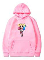 Moletom Canguru Infantil Alerquina Desenho Blusa de Frio Peluciada