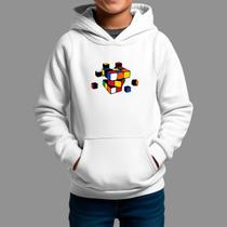Moletom Canguru Infantil Algodão Casual Confortável Inverno Blusa De Frio Cubiks Black