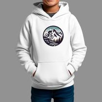 Moletom Canguru Infantil Algodão Casual Confortável Inverno Blusa De Frio Montain