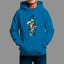 Moletom Canguru Infantil Algodão Casual Confortável Inverno Blusa De Frio Video Mar