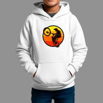 Moletom Canguru Infantil Algodão Casual Estiloso Inverno Blusa De Frio Tecido Macio Bike Paisagem