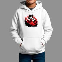 Moletom Canguru Infantil Algodão Casual Estiloso Tecido Macio Bike Mont