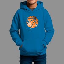 Moletom Canguru Infantil Algodão Casual Inverno Blusa De Frio Bola de Basquete