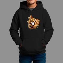 Moletom Canguru Infantil Algodão Casual Moda De Rua Inverno Blusa De Frio Tecido Macio Baisebol
