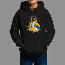 Moletom Canguru Infantil Algodão Casual Moda De Rua Inverno Blusa De Frio Tecido Macio Voley Cor