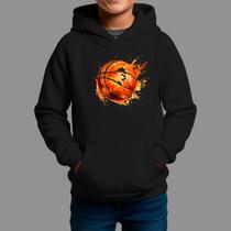 Moletom Canguru Infantil Algodão Casual Moda De Rua Tecido Macio Basquete Fire