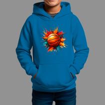 Moletom Canguru Infantil Algodão Moda De Rua Inverno Blusa De Frio Tecido Macio Basquete fund