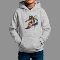Moletom Canguru Infantil Algodão Moda De Rua Tecido Macio Spacsh