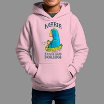 Moletom Canguru Infantil Basico Casual Confortável Inverno Blusa De Frio Tecido Macio Ave Maria
