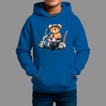 Moletom Canguru Infantil Basico Casual Estiloso Inverno Blusa De Frio Tecido Macio Urso Harley