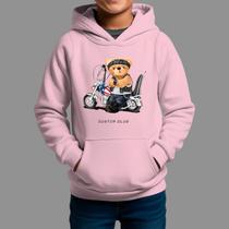 Moletom Canguru Infantil Basico Casual Estiloso Inverno Blusa De Frio Tecido Macio Urso Harley