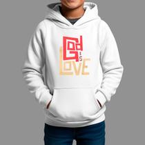 Moletom Canguru Infantil Basico Casual Inverno Blusa De Frio God Love
