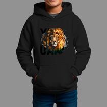 Moletom Canguru Infantil Basico Casual Moda Religiosa Inverno Blusa De Frio Yeshua Leon