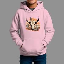 Moletom Canguru Infantil Basico Casual Tecido Macio Cabeça Boi