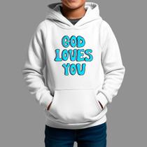 Moletom Canguru Infantil Basico Masculino Casual Inverno Blusa De Frio God Loves