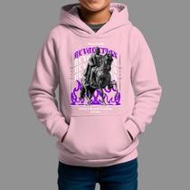 Moletom Canguru Infantil Basico Masculino Moda De Rua Confortável Tecido Macio Rever