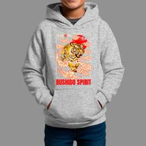 Moletom Canguru Infantil Basico Masculino Moda De Rua Inverno Blusa De Frio Tecido Macio Bushido Sprit