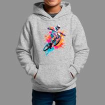 Moletom Canguru Infantil Basico Masculino Streetwear Casual Confortável Inverno Blusa De Frio Motocross