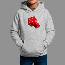 Moletom Canguru Infantil Basico Masculino Streetwear Casual Estiloso Tecido Macio Cubiks Dados