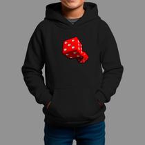 Moletom Canguru Infantil Basico Masculino Streetwear Casual Estiloso Tecido Macio Cubiks Dados