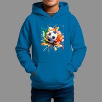 Moletom Canguru Infantil Basico Masculino Streetwear Casual Estiloso Tecido Macio Fut Colors