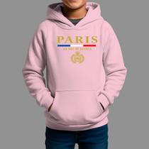 Moletom Canguru Infantil Basico Masculino Streetwear Casual Moda De Rua Inverno Blusa De Frio Tecido Macio Paris Risco