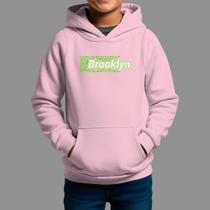 Moletom Canguru Infantil Basico Masculino Streetwear Moda De Rua Tecido Macio Brooklin Green
